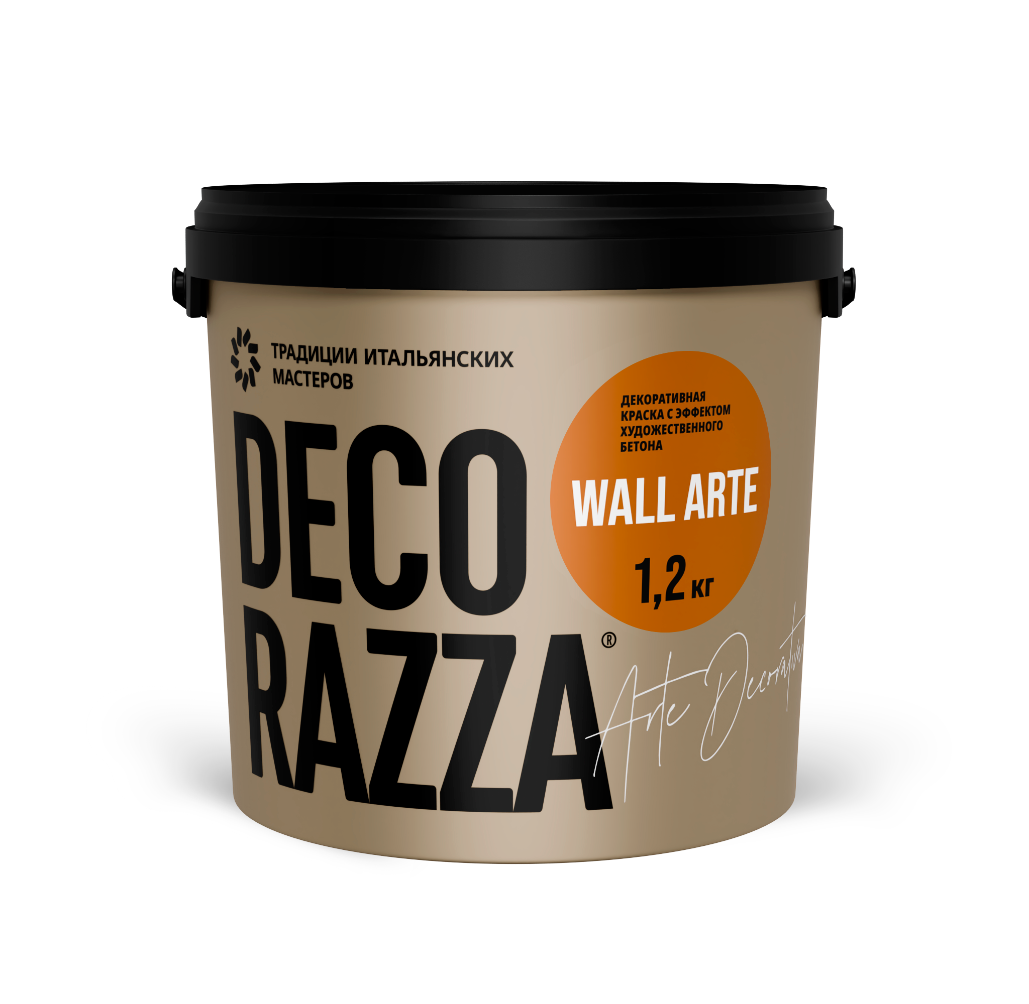 Декоративное покрытие с эффектом бетона WALL ARTE Decorazza 6 кг, защитно-декоративная, колеруемая для стен и потолков