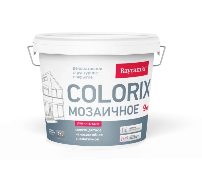 Bayramix Байрамикс Мозаичное покрытие Colorix, 4,5 кг, оттенок Cl 13, Колорикс декоративная штукатурка для внутренних работ