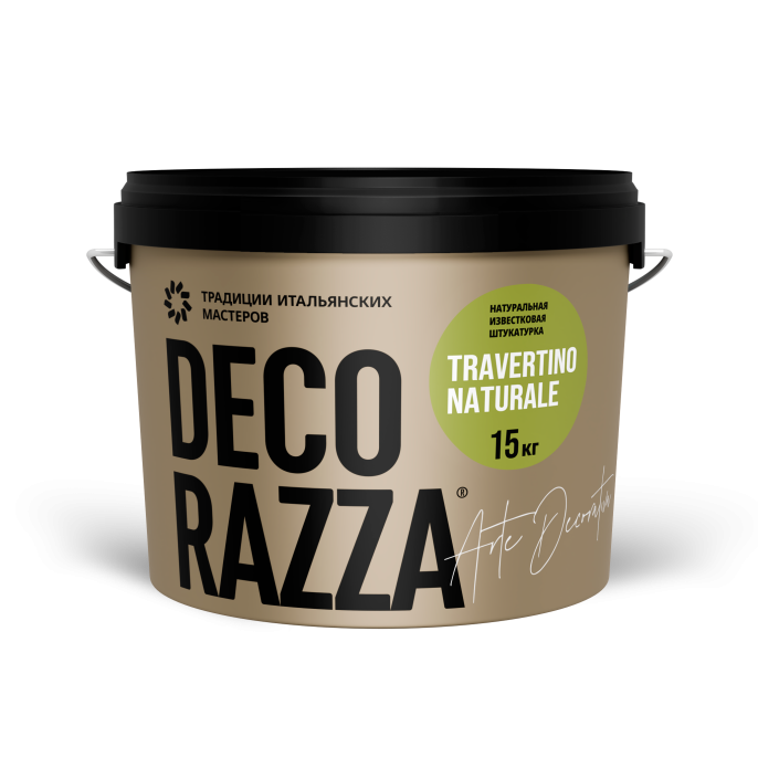 Декоративное покрытие Travertino naturale, 15 кг, RAL-цвета по заказу — Decorazza для дизайн интерьеров, для внутренних работ