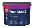 Краска для стен и потолков EURO MATT 3, Основа С (под колеровку в насыщенные тона), 9л, Tikkivala — купить для внутренних работ