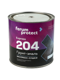 ferumprotect Грунт-эмаль FERUMPROTECT-204 матовая 2,5 кг Синий, для наружных работ, матовая, укрепляющая, стойкая, колеруемая